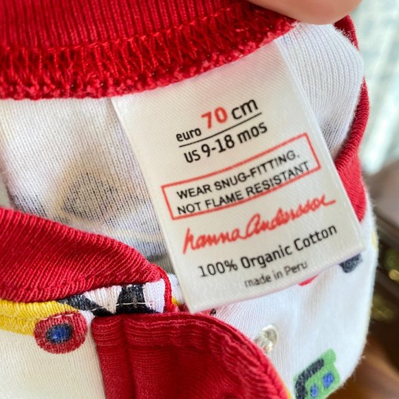 Hanna Andersson Transportation Pajamas 70 cm 9-18M - Picture 6 of 8